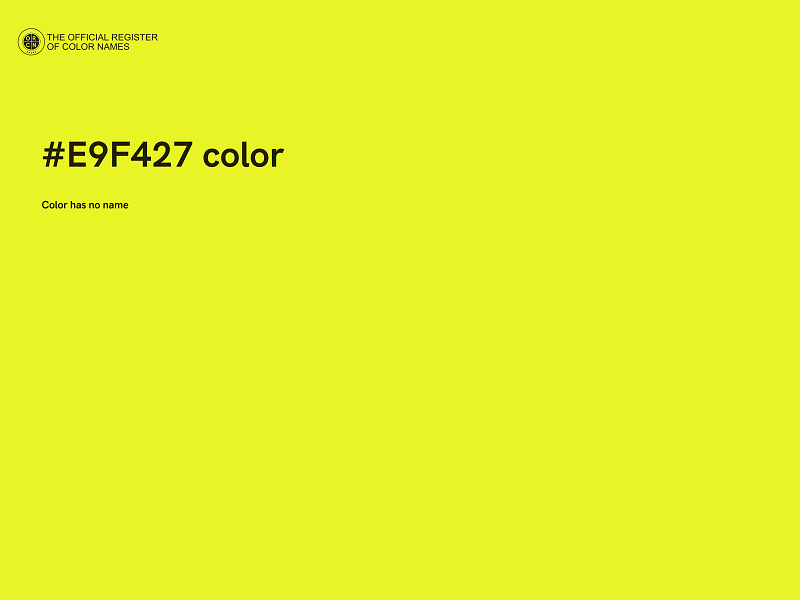 #E9F427 color image