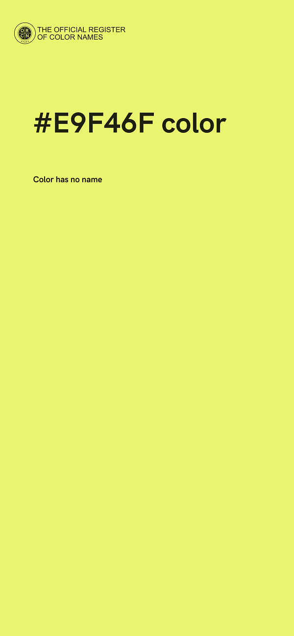 #E9F46F color image