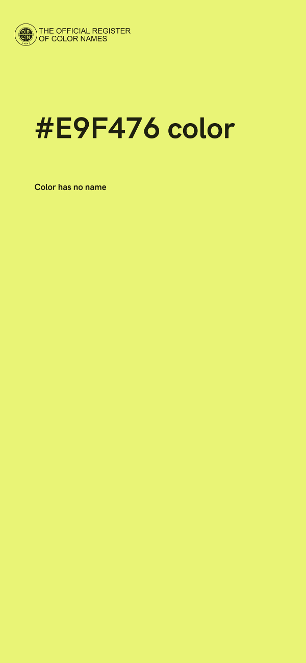 #E9F476 color image