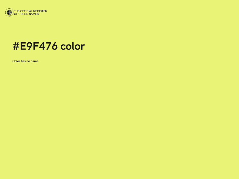 #E9F476 color image