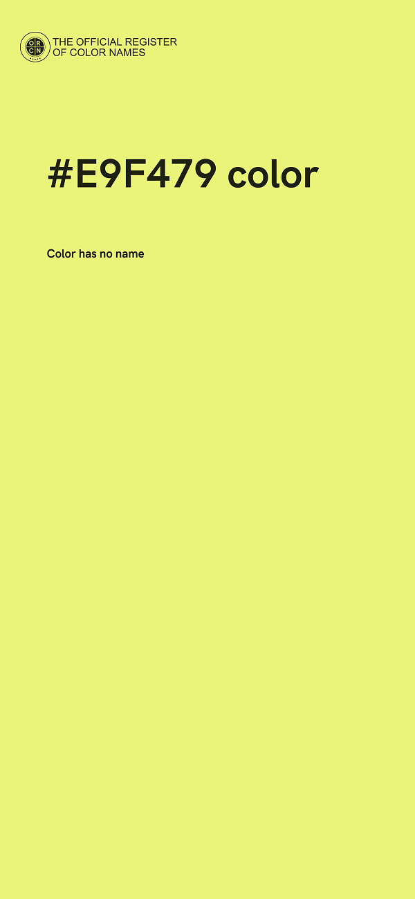 #E9F479 color image