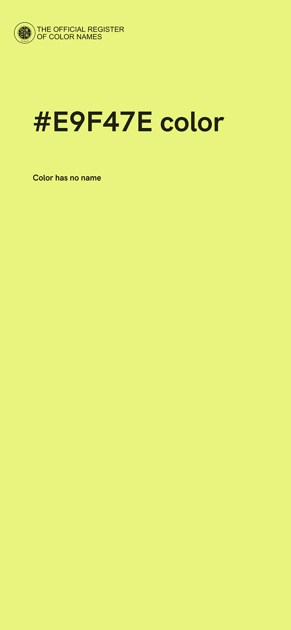 #E9F47E color image