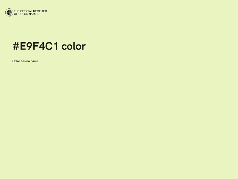 #E9F4C1 color image