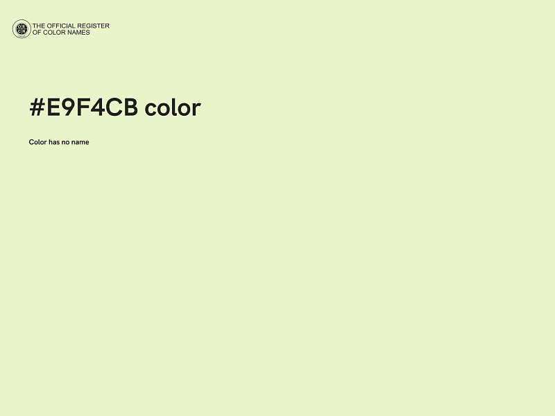 #E9F4CB color image