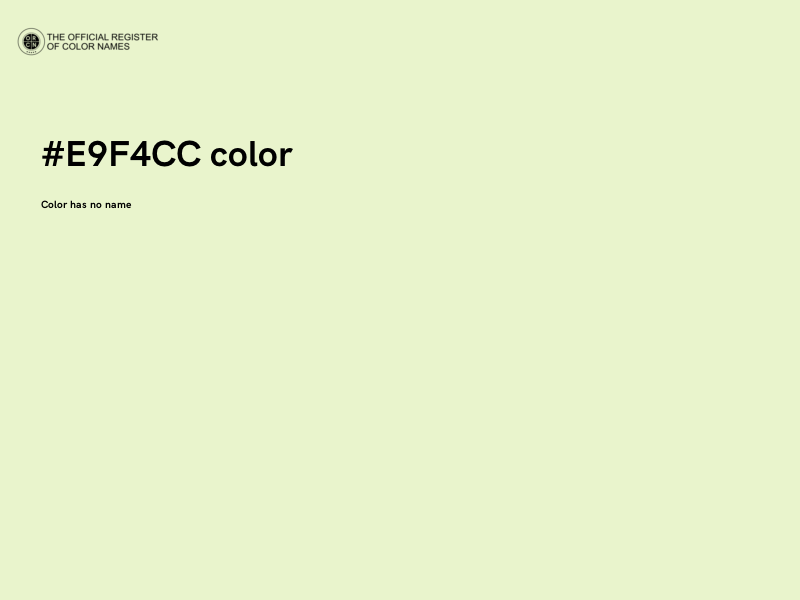 #E9F4CC color image