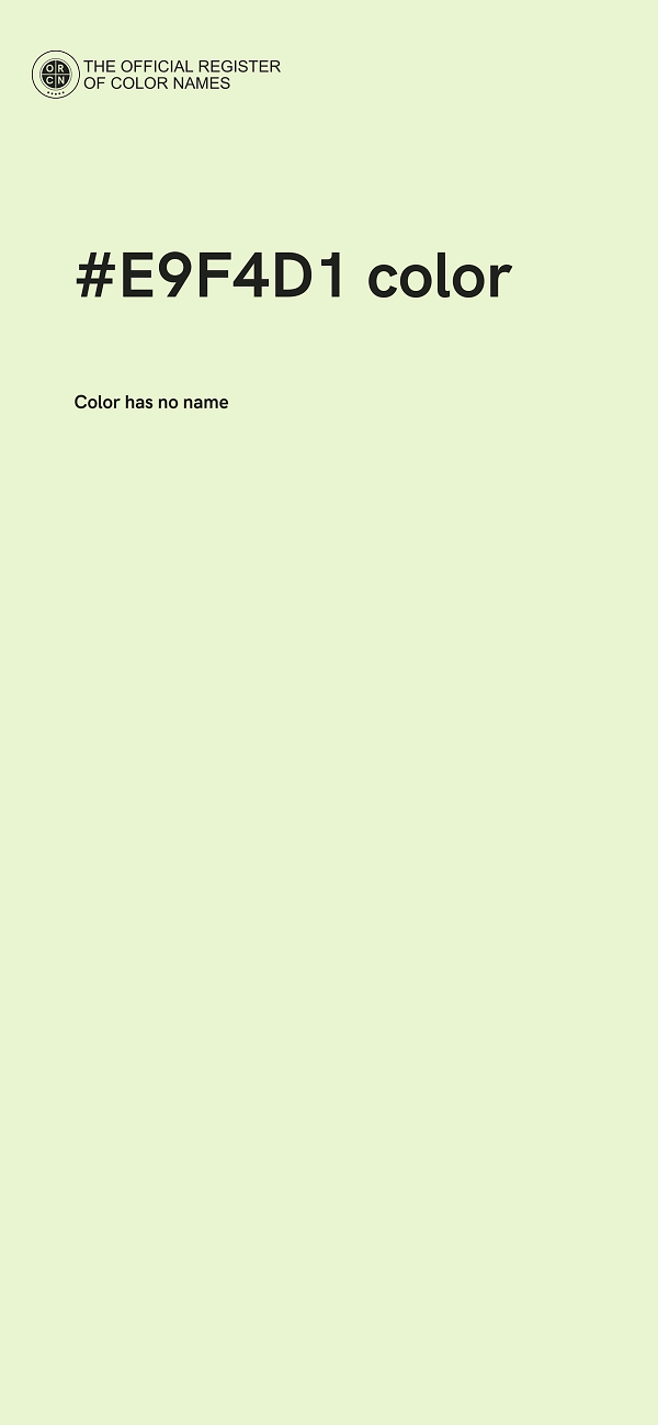 #E9F4D1 color image
