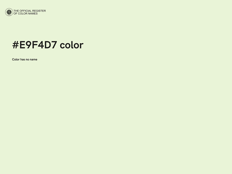 #E9F4D7 color image
