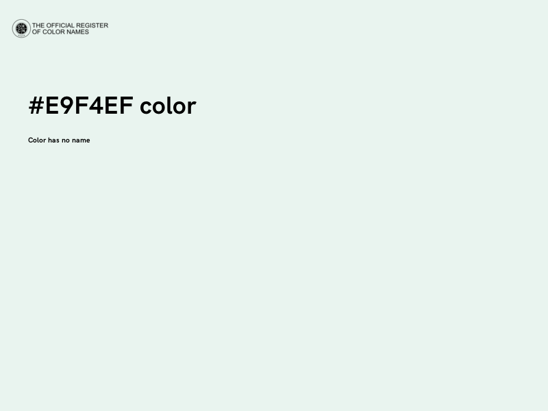 #E9F4EF color image
