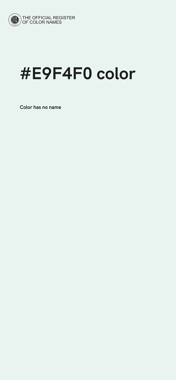 #E9F4F0 color image