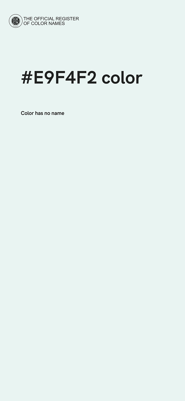 #E9F4F2 color image