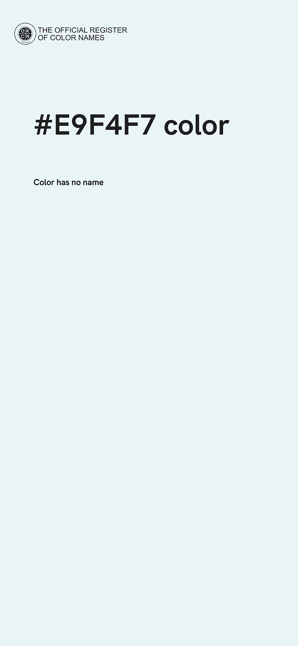 #E9F4F7 color image