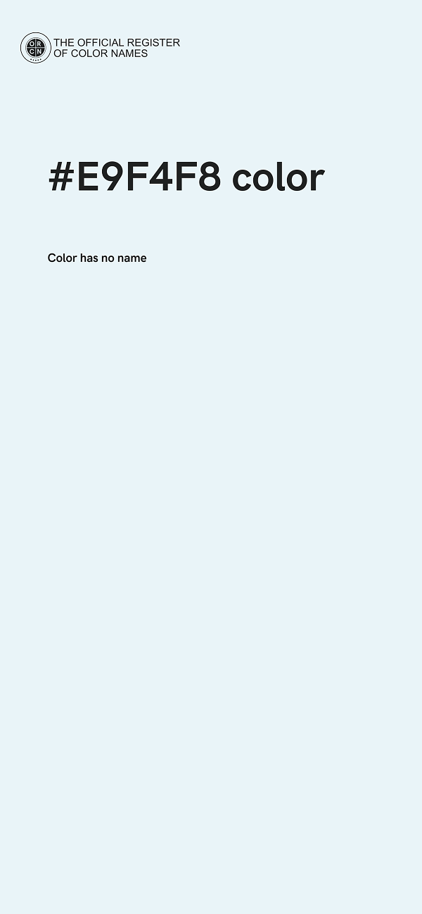 #E9F4F8 color image