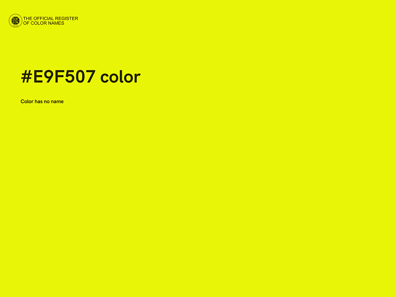 #E9F507 color image