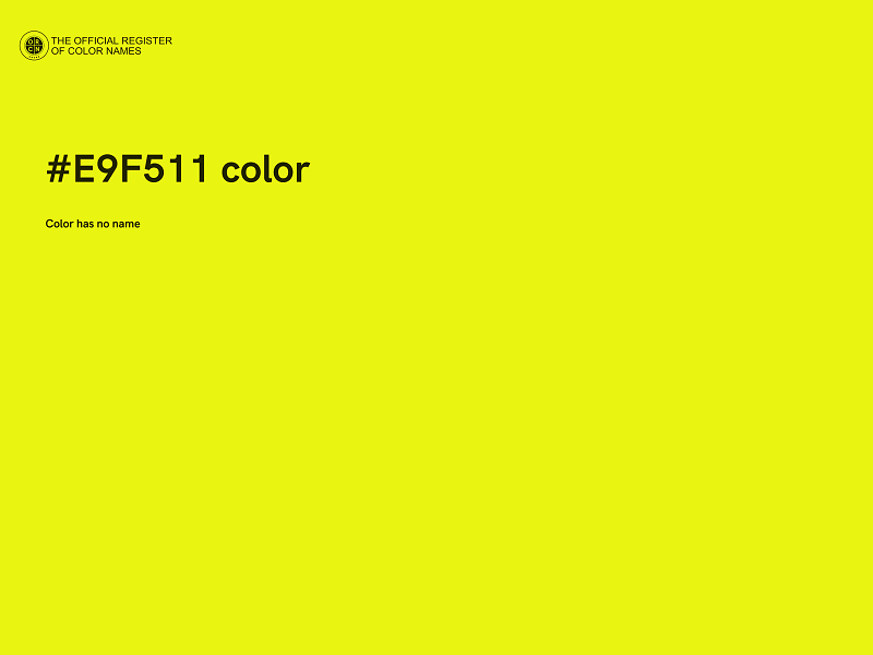 #E9F511 color image