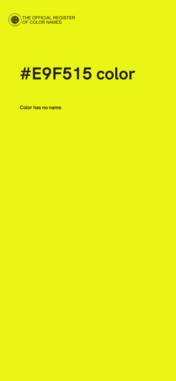 #E9F515 color image