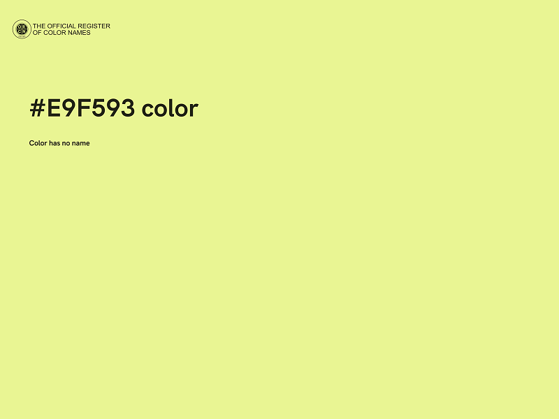 #E9F593 color image