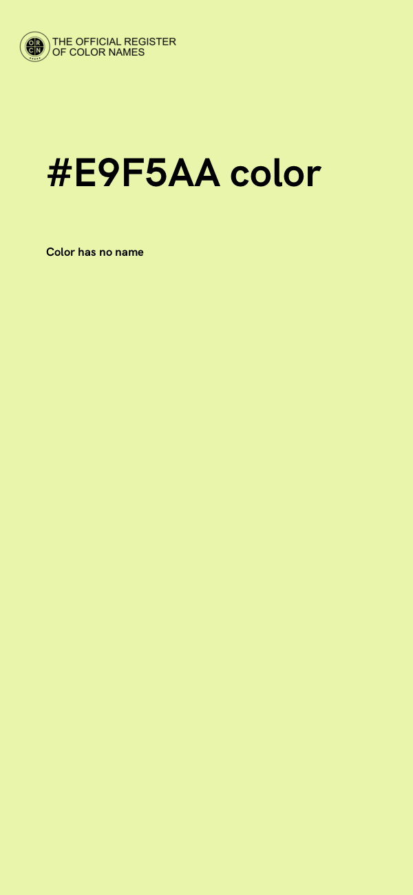 #E9F5AA color image