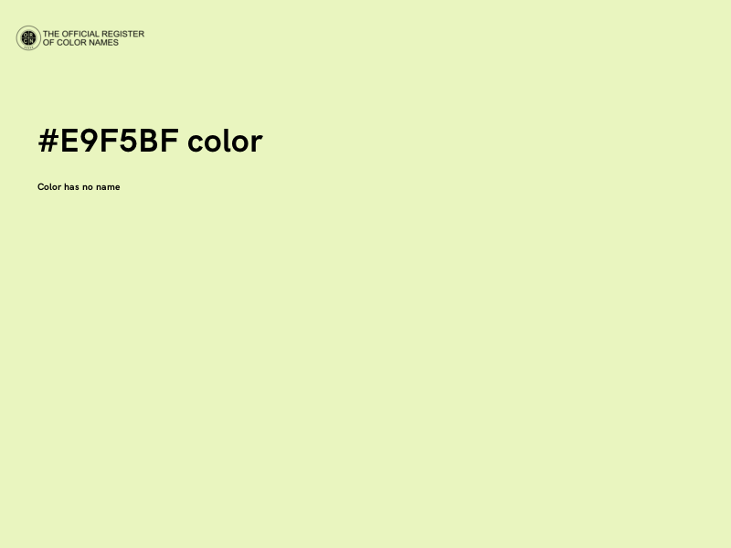 #E9F5BF color image