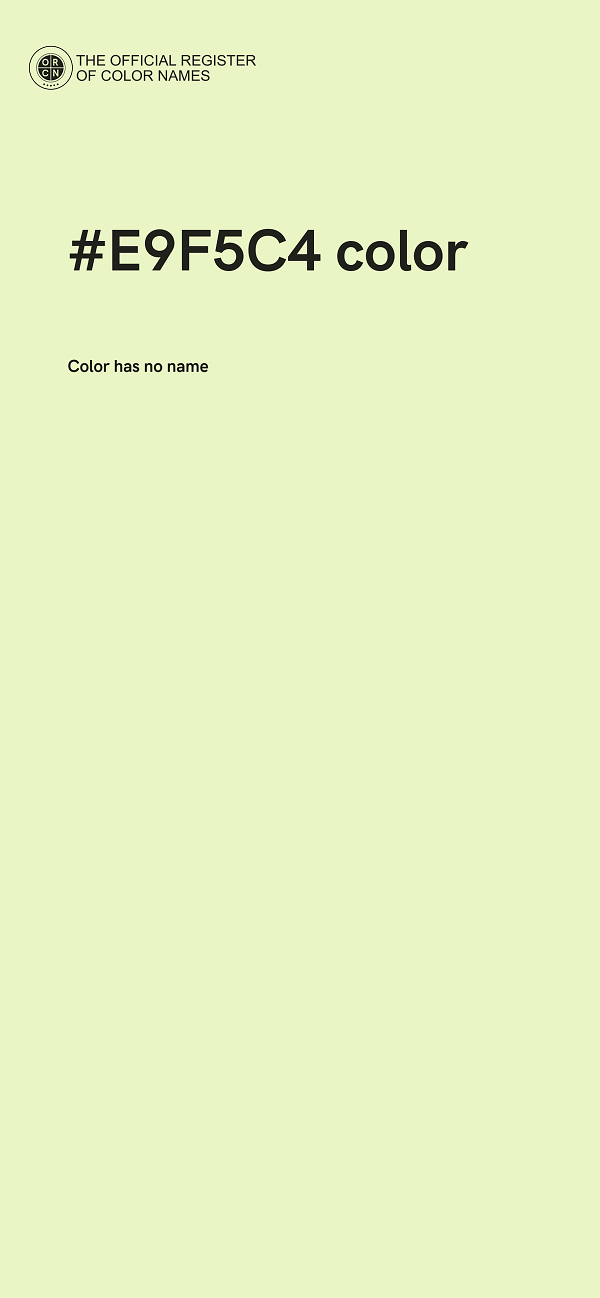 #E9F5C4 color image