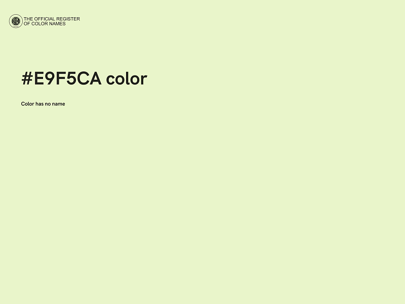 #E9F5CA color image