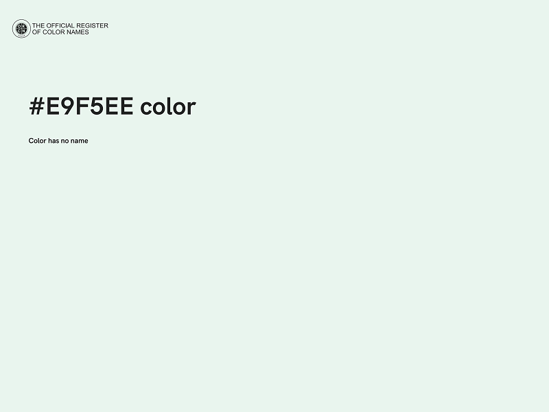 #E9F5EE color image