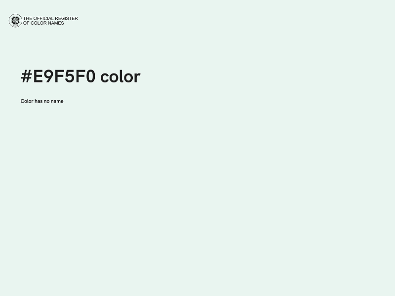 #E9F5F0 color image