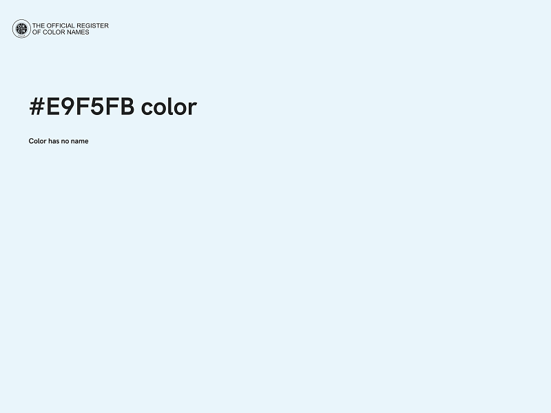 #E9F5FB color image