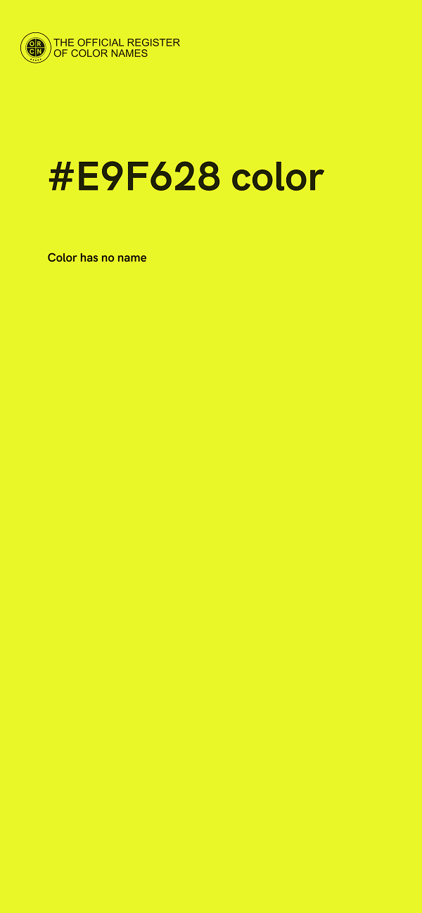 #E9F628 color image