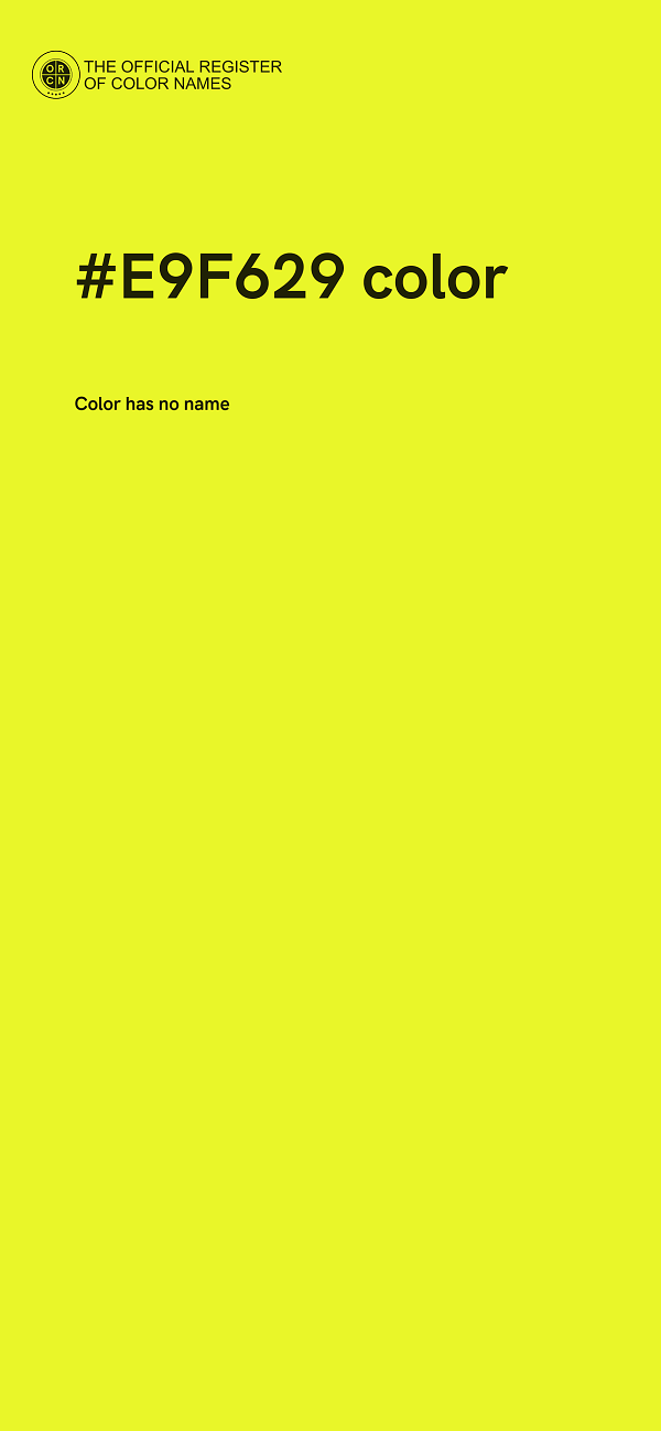 #E9F629 color image
