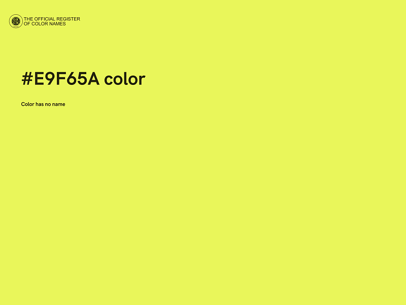 #E9F65A color image