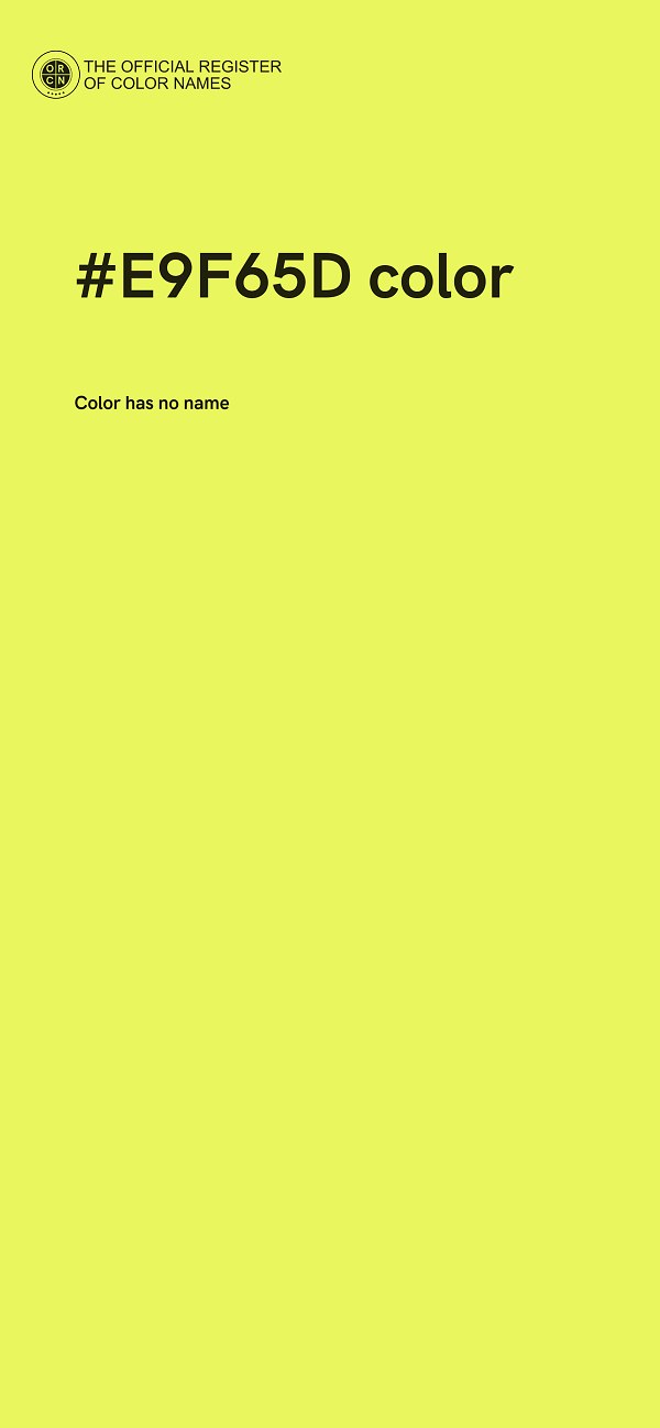 #E9F65D color image