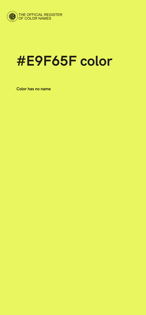 #E9F65F color image