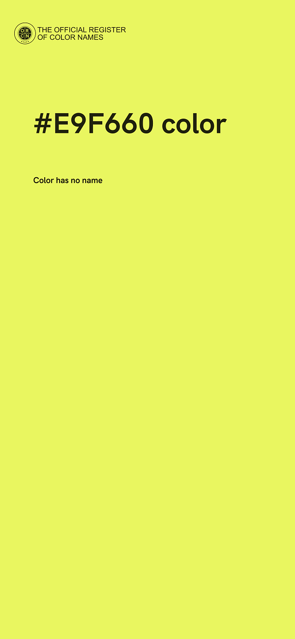 #E9F660 color image
