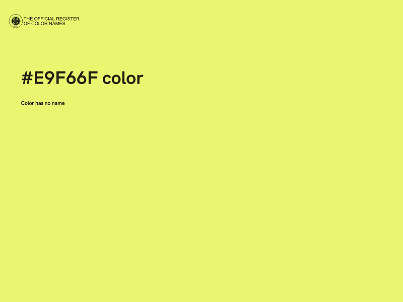 #E9F66F color image