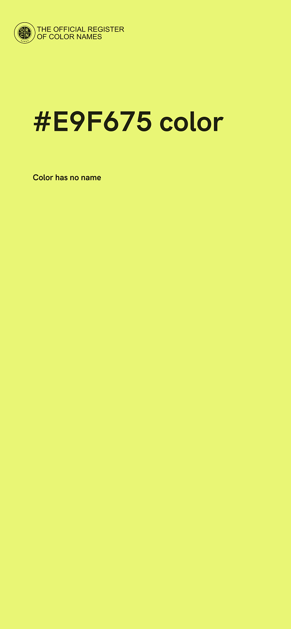 #E9F675 color image