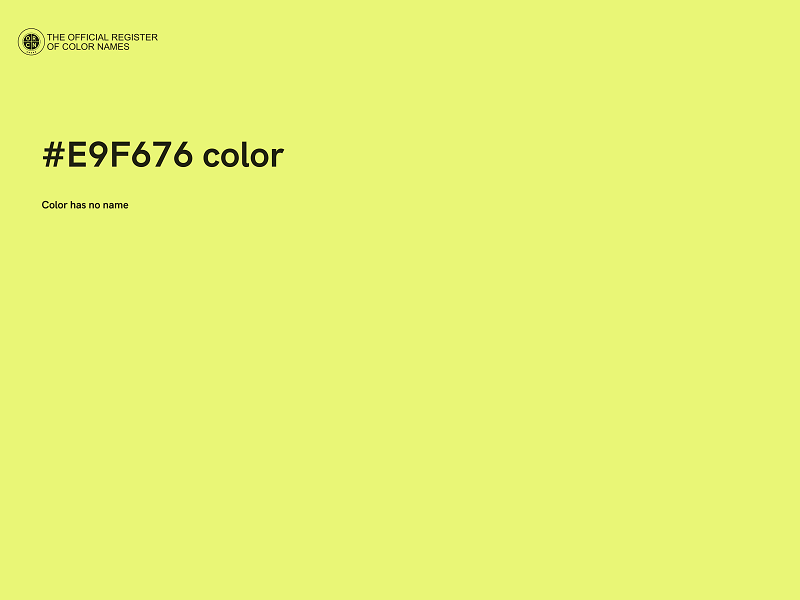 #E9F676 color image