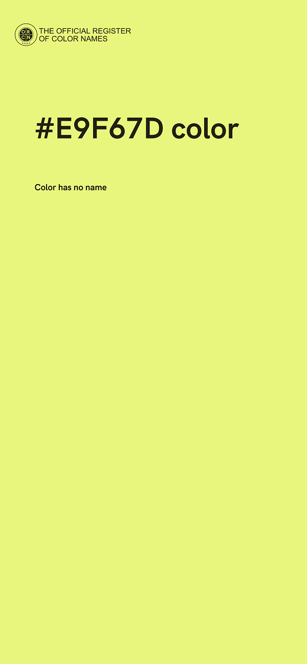#E9F67D color image