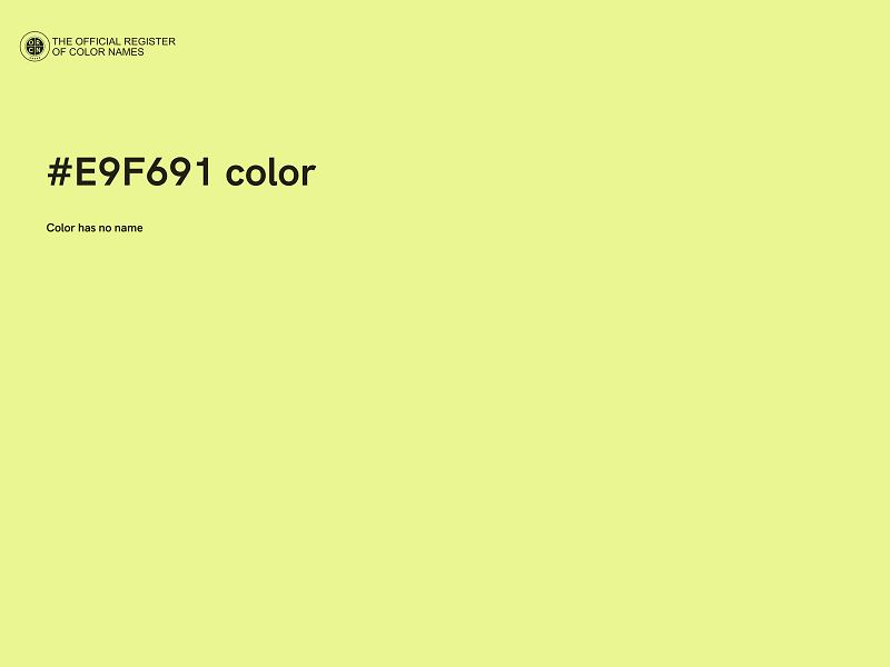 #E9F691 color image