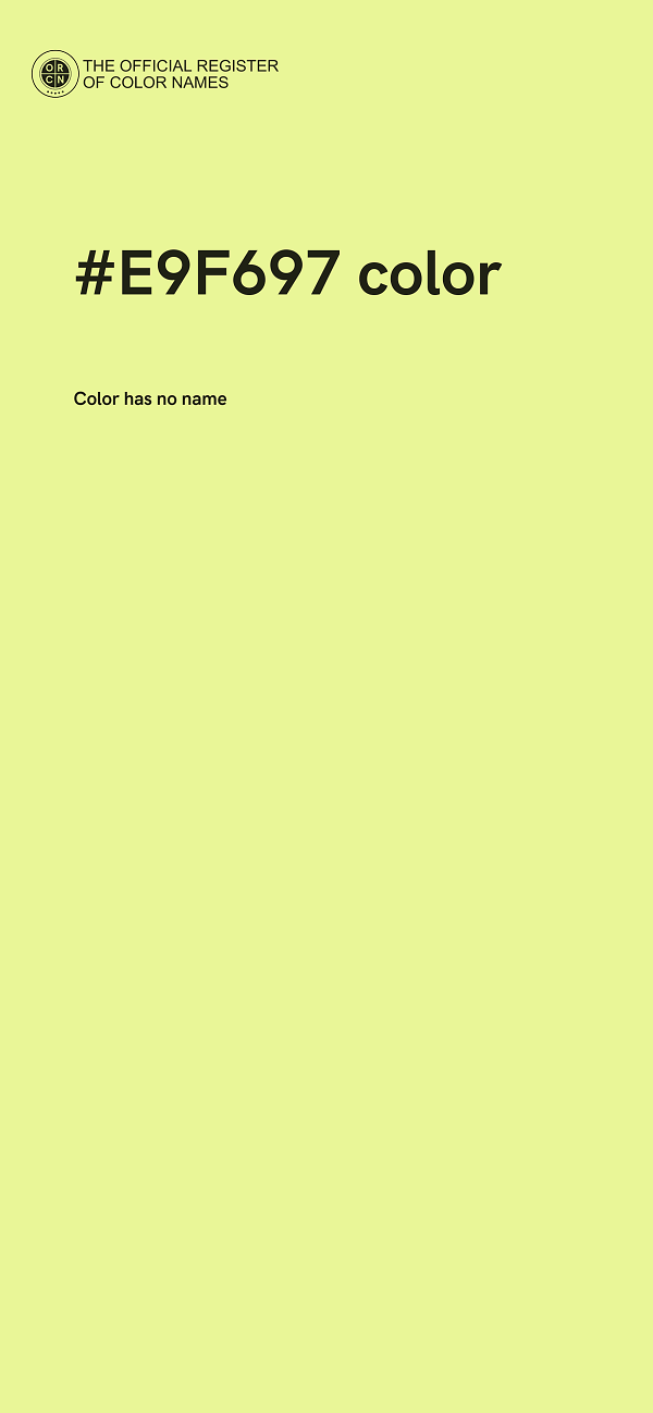 #E9F697 color image