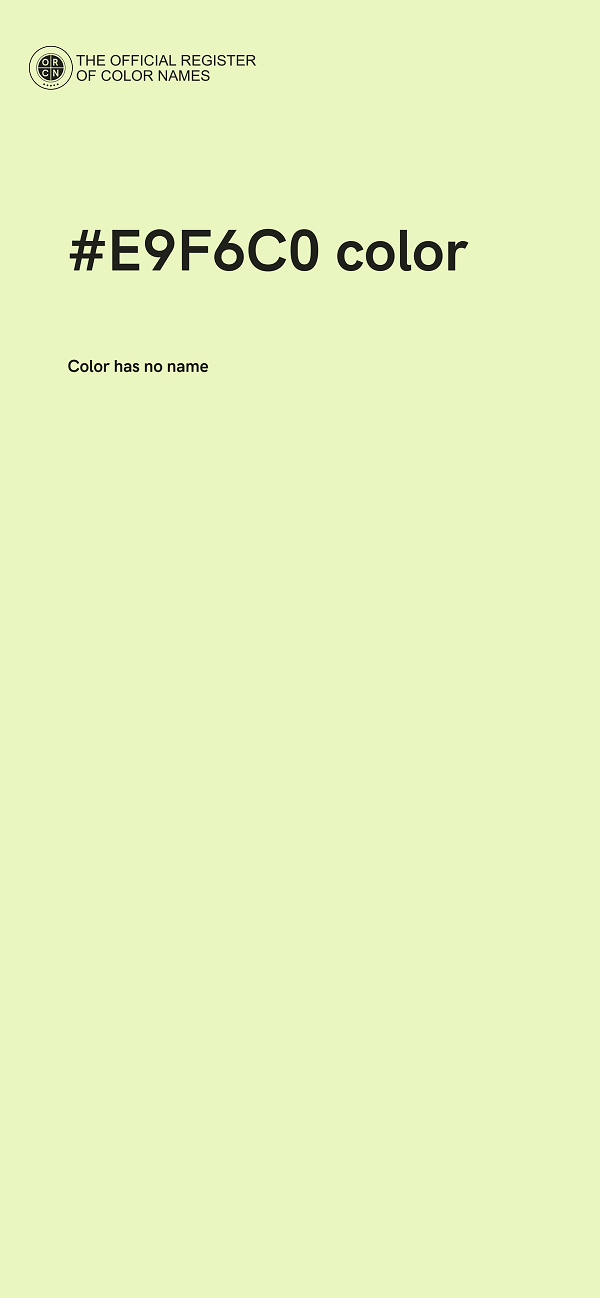 #E9F6C0 color image