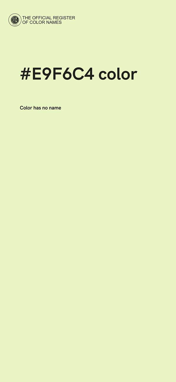 #E9F6C4 color image