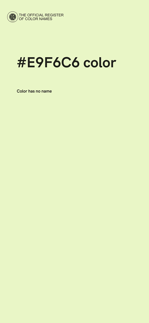 #E9F6C6 color image