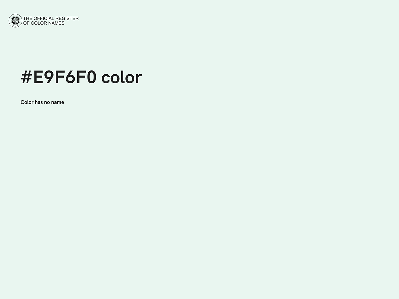 #E9F6F0 color image