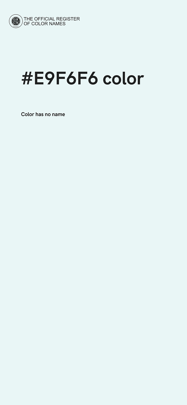 #E9F6F6 color image