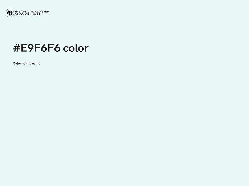 #E9F6F6 color image