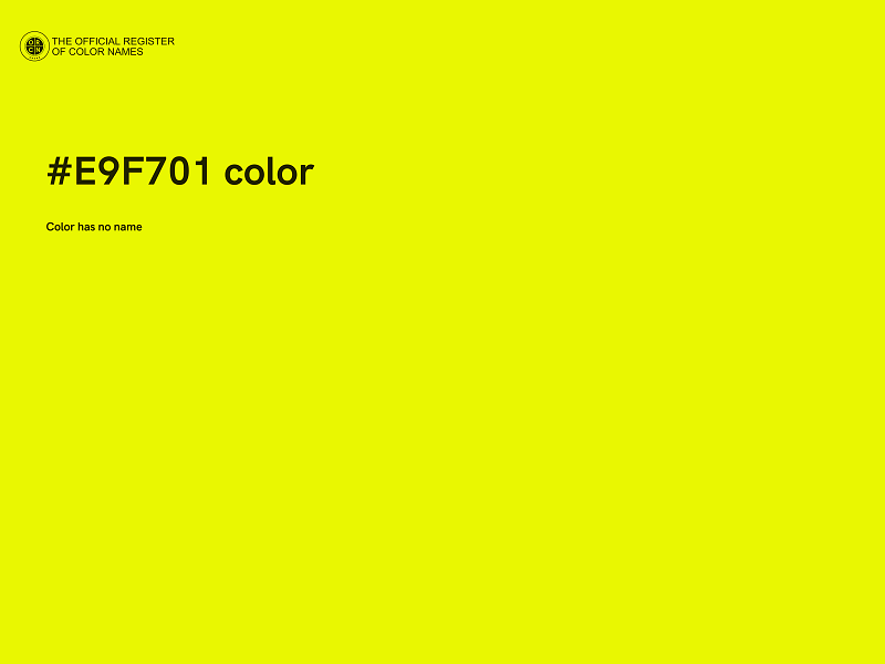 #E9F701 color image
