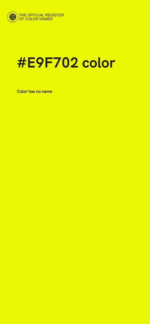 #E9F702 color image