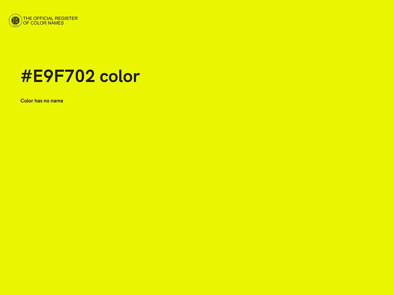 #E9F702 color image