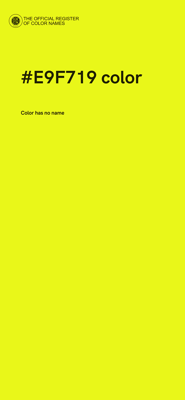 #E9F719 color image