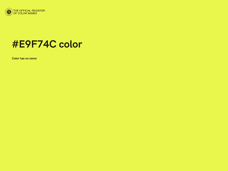 #E9F74C color image